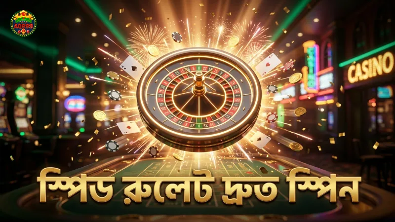 স্পিড রুলেটের দ্রুত স্পিন চাকার বিস্তারিত ভিজ্যুয়াল